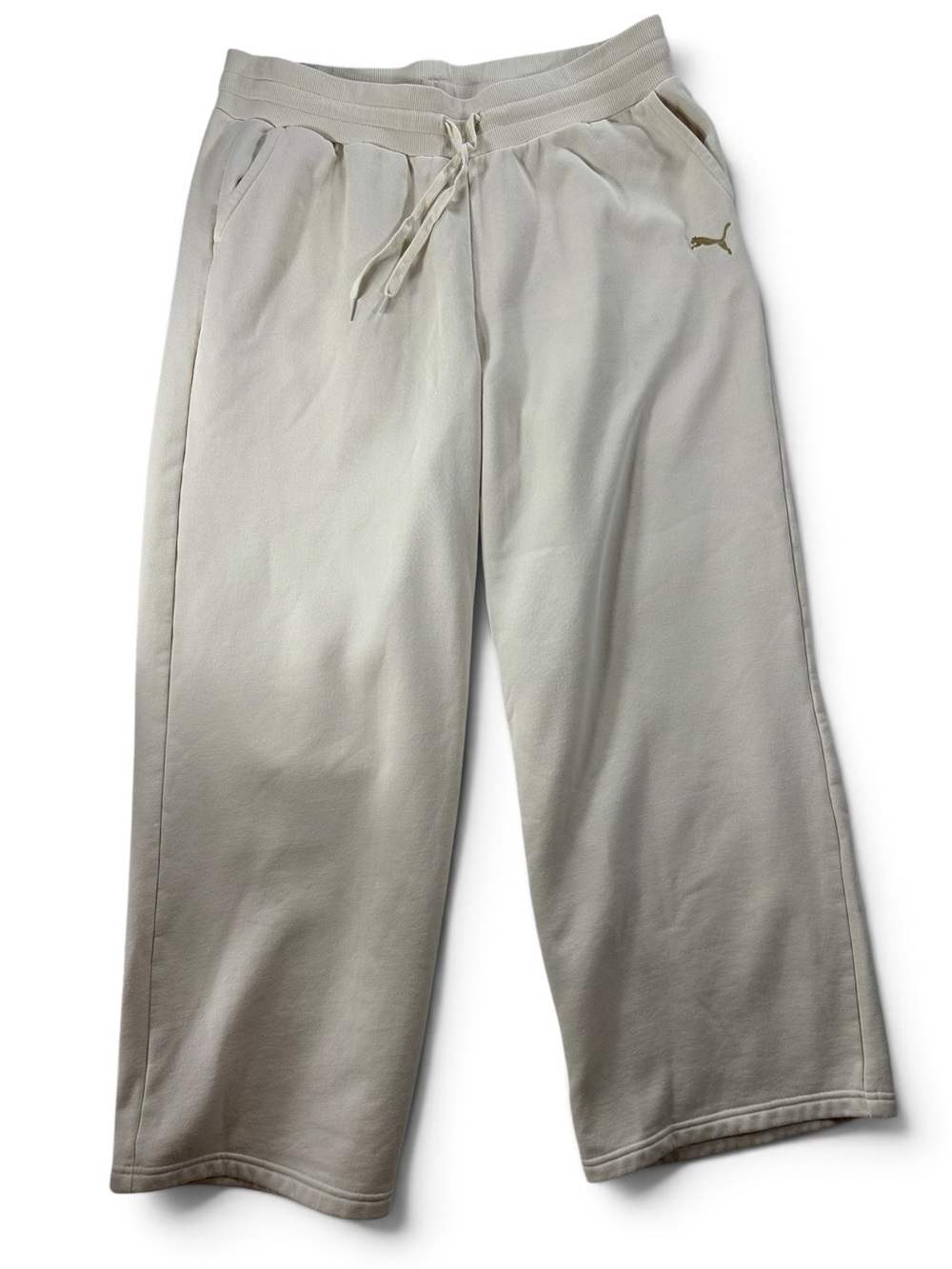Puma Cream Wide-Leg Women's Jogging Pants XXL